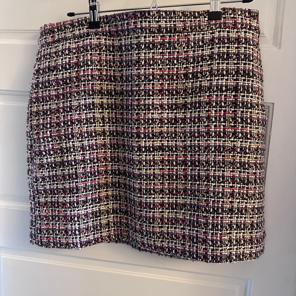 J. Crew Factory Multicolor Tweed Mini Skirt